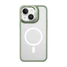 For iPhone 14 Mutural Color Holder Magsafe Phone Case(Green) - 1