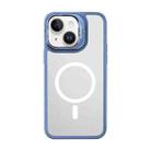 For iPhone 14 Mutural Color Holder Magsafe Phone Case(Sierra Blue) - 1