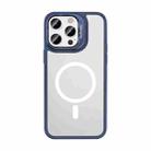 For iPhone 14 Pro Mutural Color Holder Magsafe Phone Case(Dark Blue) - 1