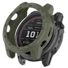 For Garmin Enduro2 / Tactix7 Armor Hollow TPU Watch Case(Jungle Green) - 1