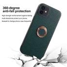 For iPhone 14 Plus Litchi Texture Magnetic Phone Case with Ring Holder(Black) - 5
