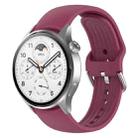 For Xiaomi Watch S1 Pro Solid Color Silicone Watch Band(Wine Red) - 1