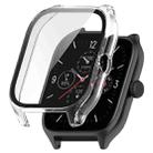 For Amazfit GTS 4 PC + Tempered Glass Integrated Protective Watch Case(Transparent White) - 1