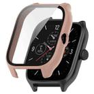 For Amazfit GTS 4 PC + Tempered Glass Integrated Protective Watch Case(Pink) - 1