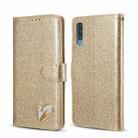 For Samsung Galaxy A70/A70S Glitter Powder Love Leather Phone Case(Gold) - 1