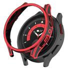 For Samsung Galaxy Watch5 40mm Hanging Sculpture Two-color Protective Watch Case with Tempered Glass Film(Red) - 1