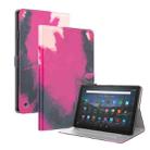 For Amazon Kindle Fire 7 2022 Watercolor Pattern Flip Leather Tablet Case(Berry Color) - 1