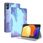 For Xiaomi Redmi Pad 5G Watercolor Pattern Flip Leather Tablet Case(Winter Snow) - 1
