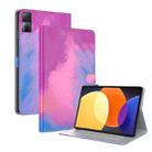 For Xiaomi Redmi Pad 5G Watercolor Pattern Flip Leather Tablet Case(Purple Red) - 1