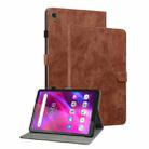 For Lenovo Tab M7 3rd Gen Tiger Pattern Flip Leather Tablet Case(Brown) - 1