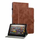 For Amazon Kindle Fire 7 2022 Tiger Pattern Flip Leather Tablet Case(Brown) - 1