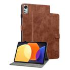 For Xiaomi Pad 5 Pro 12.4 Tiger Pattern Flip Leather Tablet Case(Brown) - 1