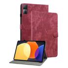 For Xiaomi Redmi Pad 5G Tiger Pattern Flip Leather Tablet Case(Red) - 1