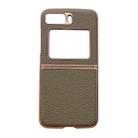 For Motorola Moto Razr 2022 Star Series Nano Electroplating PU Phone Case(Elephant Grey) - 1