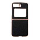 For Motorola Moto Razr 2022 Star Series Nano Electroplating PU Phone Case(Black) - 1