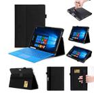 WY-867A For Microsoft Surface Pro 7 2019 / Pro 6 2018 / Surface Pro 2017 / 5 / 4 / 3 12.3 inch Universal Matte Litchi Texture PU Leather Tablet PC Protective Cover with Keyboard Slot & Bracket & Hand Support & Card Slots Function(Black) - 1