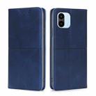 For Xiaomi Redmi A1 Cow Texture Magnetic Leather Phone Case(Blue) - 1