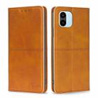 For Xiaomi Redmi A1 Cow Texture Magnetic Leather Phone Case(Light Brown) - 1