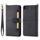 For iPhone 6 Plus / 7 Plus / 8 Plus Multifunctional Detachable Magnetic Horizontal Flip Leather Case with Card Slots & Holder & Wallet & Photo Frame(Black) - 1