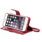 For iPhone 6 / 7 / 8 Multifunctional Detachable Magnetic Horizontal Flip Leather Case with Card Slots & Holder & Wallet & Photo Frame(Red) - 6