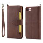 For iPhone 6 / 7 / 8 Multifunctional Detachable Magnetic Horizontal Flip Leather Case with Card Slots & Holder & Wallet & Photo Frame(Coffee) - 1