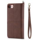 For iPhone 6 / 7 / 8 Multifunctional Detachable Magnetic Horizontal Flip Leather Case with Card Slots & Holder & Wallet & Photo Frame(Coffee) - 3