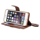 For iPhone 6 / 7 / 8 Multifunctional Detachable Magnetic Horizontal Flip Leather Case with Card Slots & Holder & Wallet & Photo Frame(Coffee) - 6