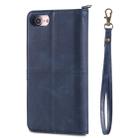 For iPhone 6 / 7 / 8 Multifunctional Detachable Magnetic Horizontal Flip Leather Case with Card Slots & Holder & Wallet & Photo Frame(Blue) - 3