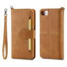 For iPhone 6 / 7 / 8 Multifunctional Detachable Magnetic Horizontal Flip Leather Case with Card Slots & Holder & Wallet & Photo Frame(Brown) - 1