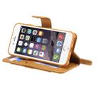 For iPhone 6 / 7 / 8 Multifunctional Detachable Magnetic Horizontal Flip Leather Case with Card Slots & Holder & Wallet & Photo Frame(Brown) - 6
