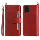 For iPhone 11 Pro Multifunctional Detachable Magnetic Horizontal Flip Leather Case with Card Slots & Holder & Wallet & Photo Frame(Red) - 1