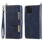 For iPhone 11 Pro Multifunctional Detachable Magnetic Horizontal Flip Leather Case with Card Slots & Holder & Wallet & Photo Frame(Blue) - 1