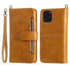 For iPhone 11 Pro Multifunctional Detachable Magnetic Horizontal Flip Leather Case with Card Slots & Holder & Wallet & Photo Frame(Brown) - 1