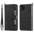 For iPhone 11 Pro Max Multifunctional Detachable Magnetic Horizontal Flip Leather Case with Card Slots & Holder & Wallet & Photo Frame(Black) - 1