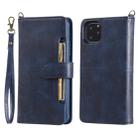 For iPhone 11 Pro Max Multifunctional Detachable Magnetic Horizontal Flip Leather Case with Card Slots & Holder & Wallet & Photo Frame(Blue) - 1