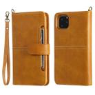 For iPhone 11 Pro Max Multifunctional Detachable Magnetic Horizontal Flip Leather Case with Card Slots & Holder & Wallet & Photo Frame(Brown) - 1