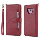 For Galaxy Note 9 Multifunctional Detachable Magnetic Horizontal Flip Leather Case with Card Slots & Holder & Wallet & Photo Frame(Red) - 1