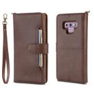For Galaxy Note 9 Multifunctional Detachable Magnetic Horizontal Flip Leather Case with Card Slots & Holder & Wallet & Photo Frame(Coffee) - 1