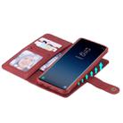 For Galaxy S9 Multifunctional Detachable Magnetic Horizontal Flip Leather Case with Card Slots & Holder & Wallet & Photo Frame(Red) - 7