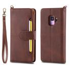 For Galaxy S9 Multifunctional Detachable Magnetic Horizontal Flip Leather Case with Card Slots & Holder & Wallet & Photo Frame(Coffee) - 1