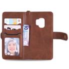 For Galaxy S9 Multifunctional Detachable Magnetic Horizontal Flip Leather Case with Card Slots & Holder & Wallet & Photo Frame(Coffee) - 6