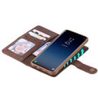 For Galaxy S9 Multifunctional Detachable Magnetic Horizontal Flip Leather Case with Card Slots & Holder & Wallet & Photo Frame(Coffee) - 7