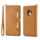 For Galaxy S9 Multifunctional Detachable Magnetic Horizontal Flip Leather Case with Card Slots & Holder & Wallet & Photo Frame(Brown) - 1