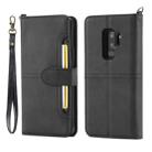For Galaxy S9+ Multifunctional Detachable Magnetic Horizontal Flip Leather Case with Card Slots & Holder & Wallet & Photo Frame(Black) - 1