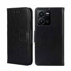 For vivo Y35 4G / Y22 / Y22s Crystal Texture Leather Phone Case(Black) - 1