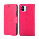 For Xiaomi Redmi A1 Crystal Texture Leather Phone Case(Rose Red) - 1