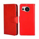 For Sharp Aquos Sense7 Crystal Texture Leather Phone Case(Red) - 1