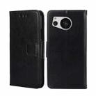 For Sharp Aquos Sense7 Crystal Texture Leather Phone Case(Black) - 1