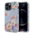 For iPhone 13 Pro Max Varnishing Water Stick TPU + Hard Plastic Phone Case(10046 Flower) - 1