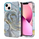 For iPhone 13 Varnishing Water Stick TPU + Hard Plastic Phone Case(10022 Marble) - 1